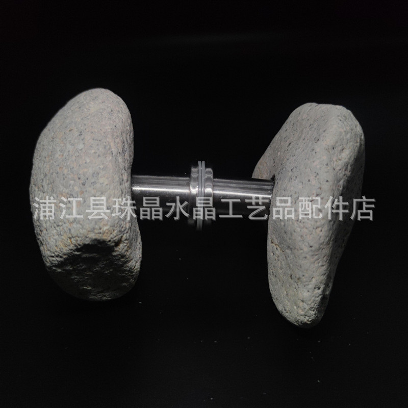 现代简约定制加工个性艺术酒店天然石头玻璃门把手五金配件