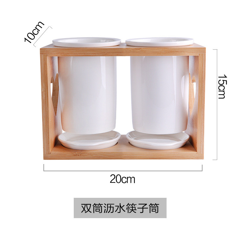 j6da陶瓷筷子筒新款2021家庭厨房筷子勺子收纳置物架家用筷子笼