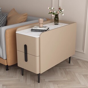 hf2x沙发边柜旁边客厅边几的侧边柜轻奢感茶几茶水柜实木收纳