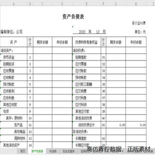小企业会计财务报表资产负债利润现金流量表应付薪酬应交税费模板