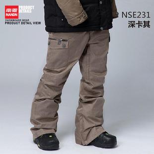 南情侣日系恩滑雪裤单双板雪裤瘦版滑雪服夹棉防水男女雪裤nc231