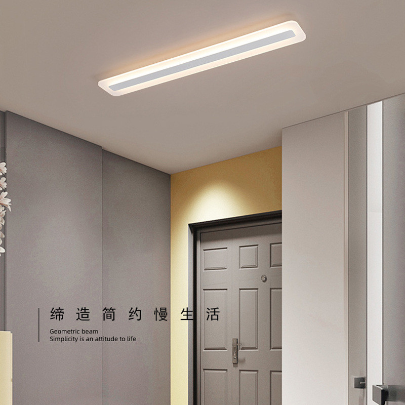 led长方形简约过道灯走廊灯超薄长条衣帽间吸顶灯阳台入户玄关灯