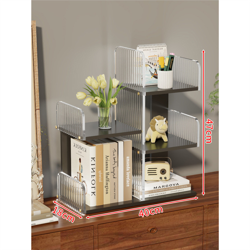 书桌收纳置物架桌上储物整理柜子学生宿舍多层小书柜儿童桌面书架