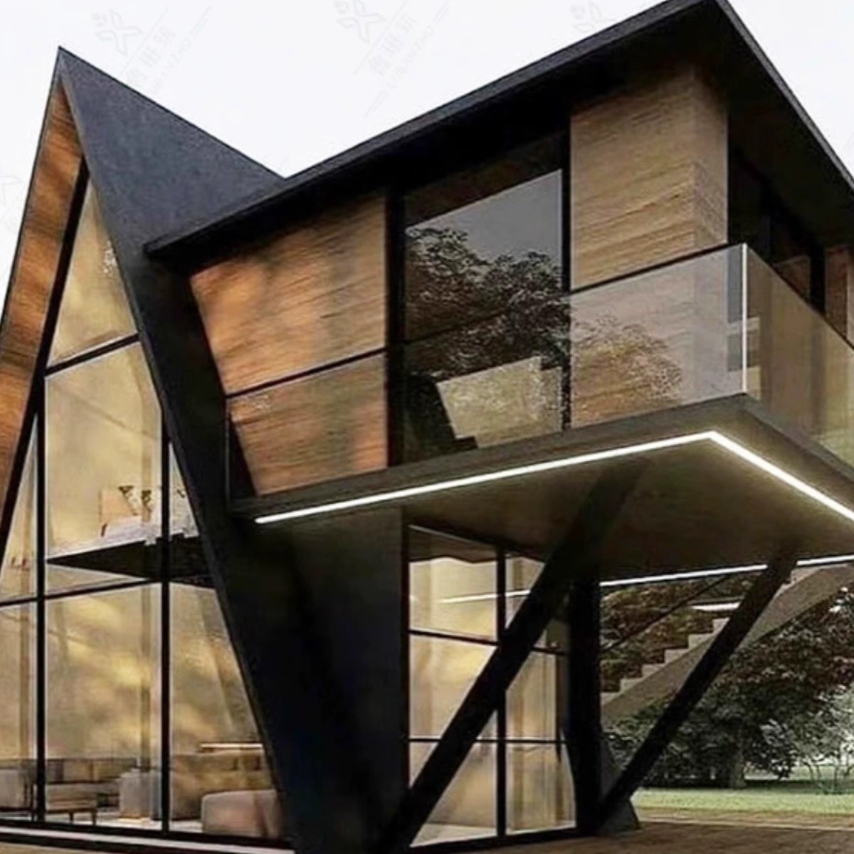 户外民宿景区露营地三角森林木屋树屋移动组装休闲别墅田园木房子