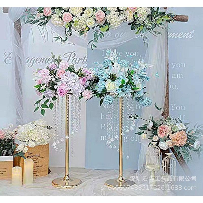 婚庆珠帘s型桌花摩天轮路引花器摆件婚礼堂旋转道具舞台橱窗布置