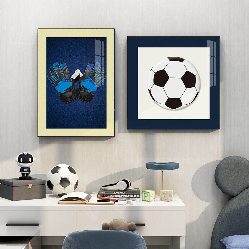 儿童房装饰画卧室床头足球挂画男孩房间体育运动氛围房间墙面挂画,纺织面料/辅料/配套,纺织机械配件,淘宝优惠券,粉丝福利购,淘宝优惠卷