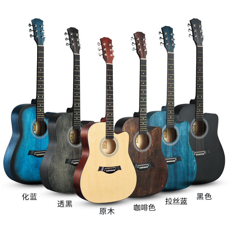 38寸41寸哑光民谣木练习入门级吉他初学者琴吉他椴木源头工厂直销