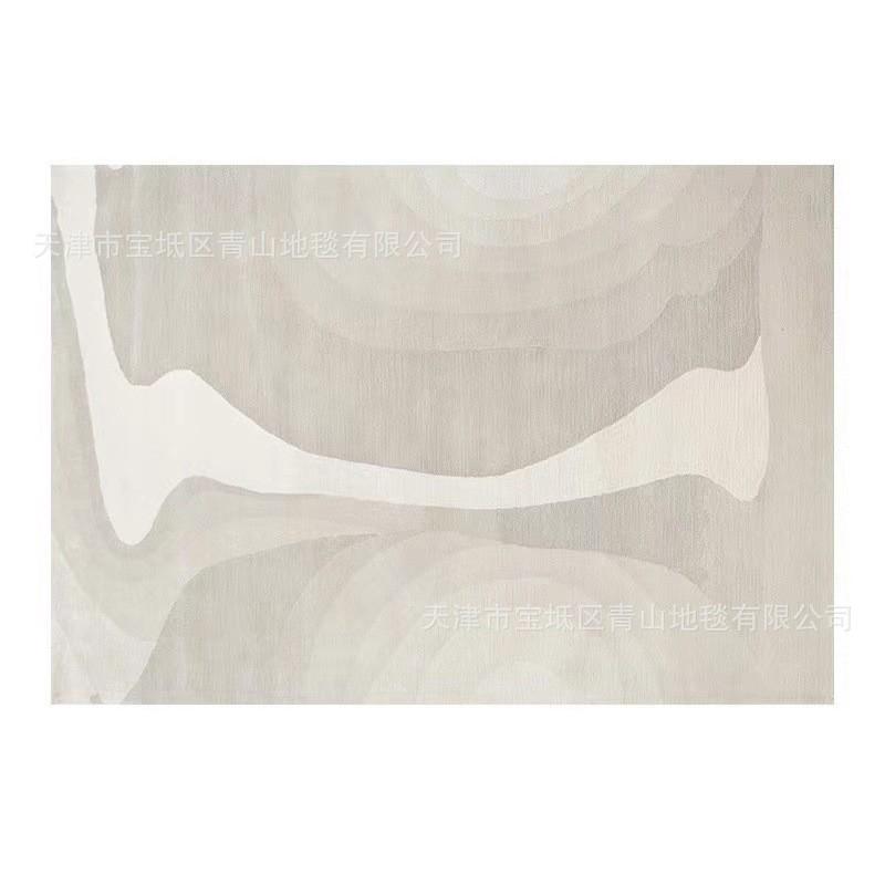 意式简约奶油风耐脏现代轻奢极简床边绒地毯客厅卧室家用圈茶几毯