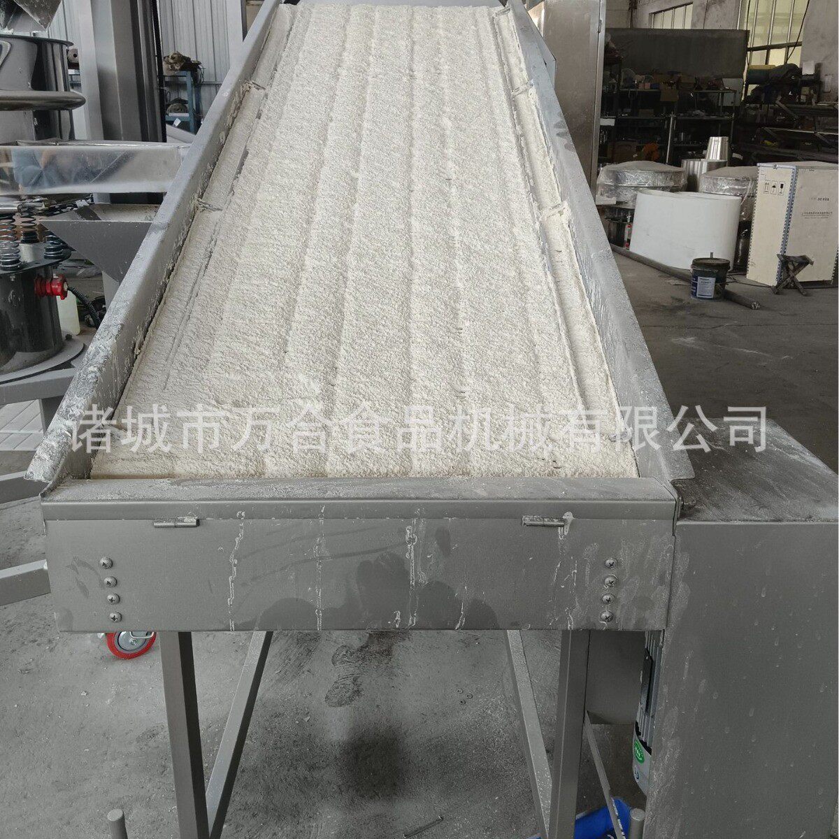 厂家裹粉海泥鳅供应机炸螃蟹滚筒上粉机蟹柳上粉机器生产线
