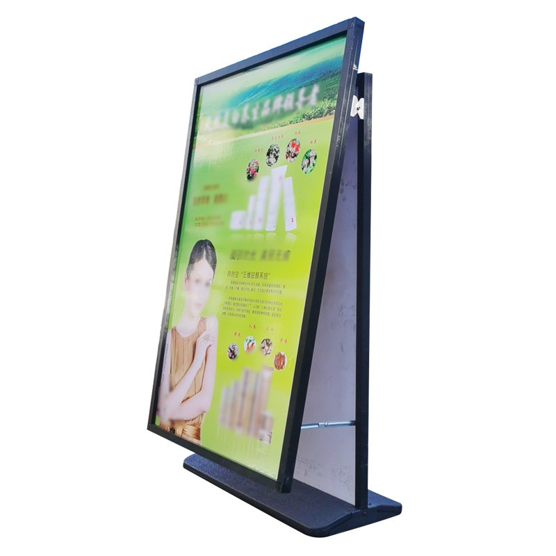 斜面铝合金注水海报架户外防风宣传广告牌可移动易拉宝展示架