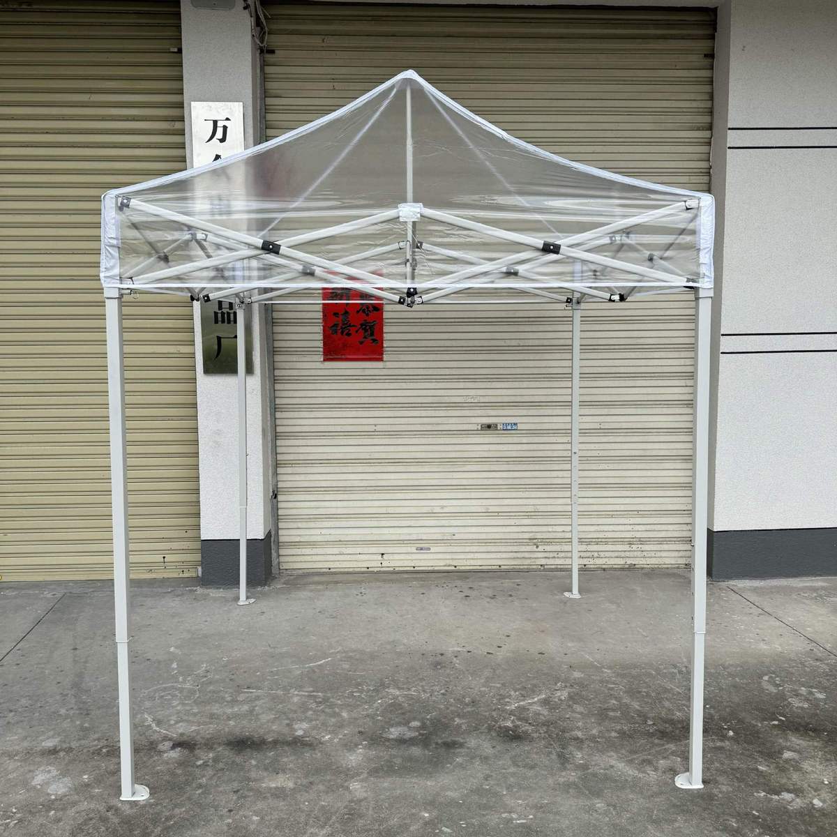 f^户外透明帐篷顶布四脚折叠阳光房花房保暖伸缩遮雨棚顶棚透明围