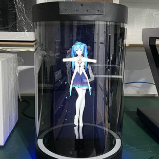 热销全息透明厂家智能悬浮广告机21.5寸75寸3d全息ai数字人交互机