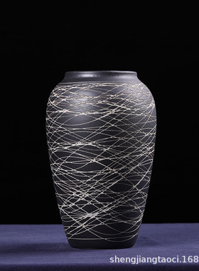 热销陶瓷花瓶_简约创意陶瓷花瓶三件套陶瓷花瓶家居装饰手绘陶瓷