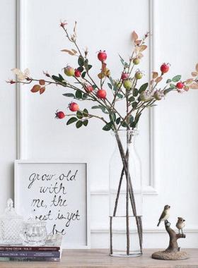 碧轩北欧简约透明玻璃花瓶创意家居装饰品摆件客厅仿真花插花花器