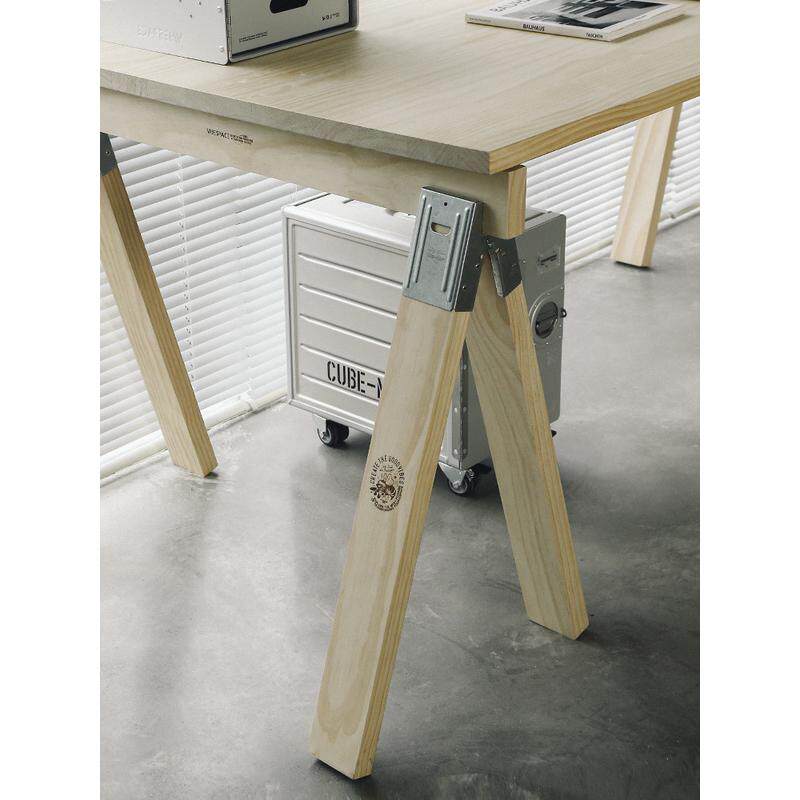 #loft餐桌办公桌实木架咖啡日式设计工作台桌子美式复古工业家具
