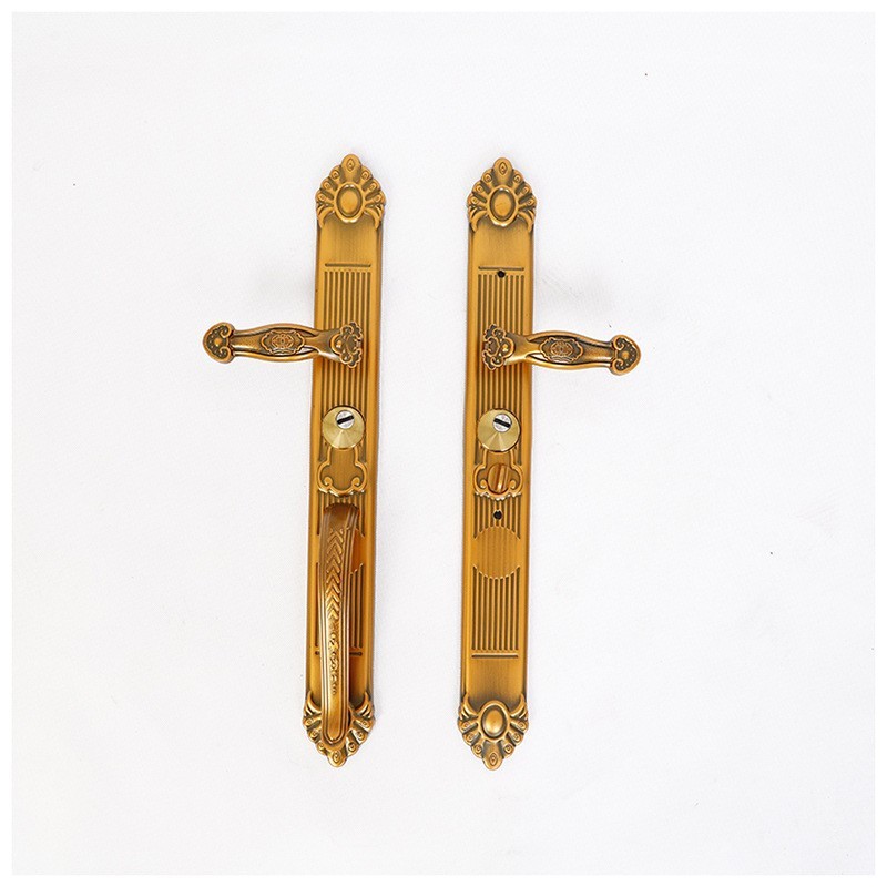 欧式门锁房门把手机械门锁家用锁木门铁门手柄手拉风格