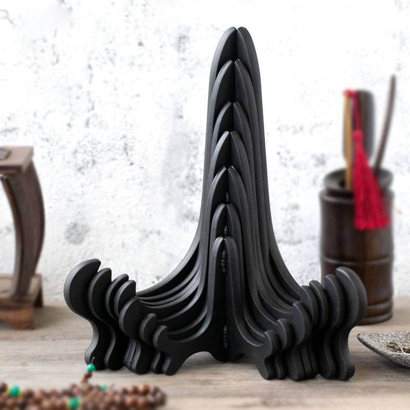 盘子支架装饰盘托架普洱茶饼架子圆盘展示架相框工艺品石头画底.