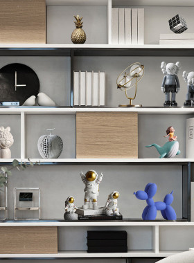 轻奢酒柜摆件组合客厅玄关电视柜家居装饰树脂工艺品办公室摆设