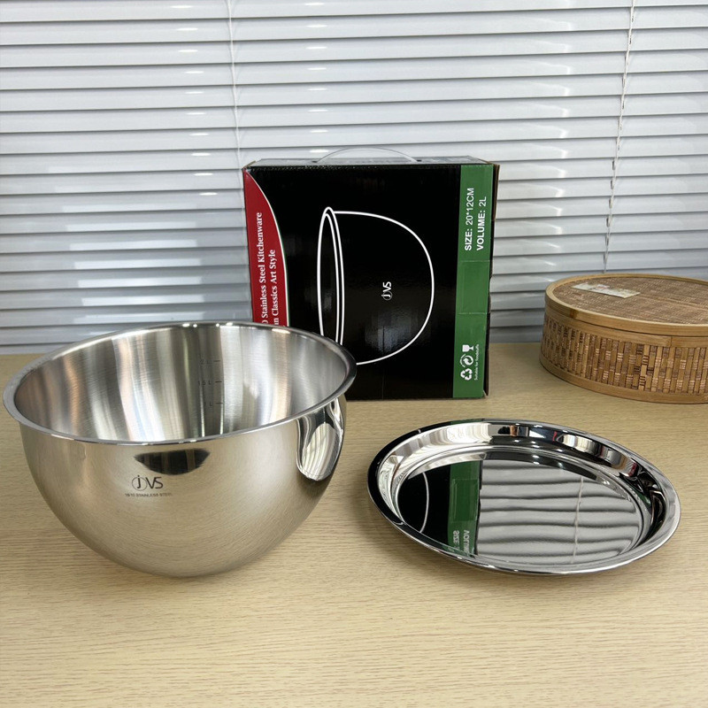 304不锈钢搅拌碗礼品批发料理盆和面打蛋盘凉拌碗搅拌三件套沙拉