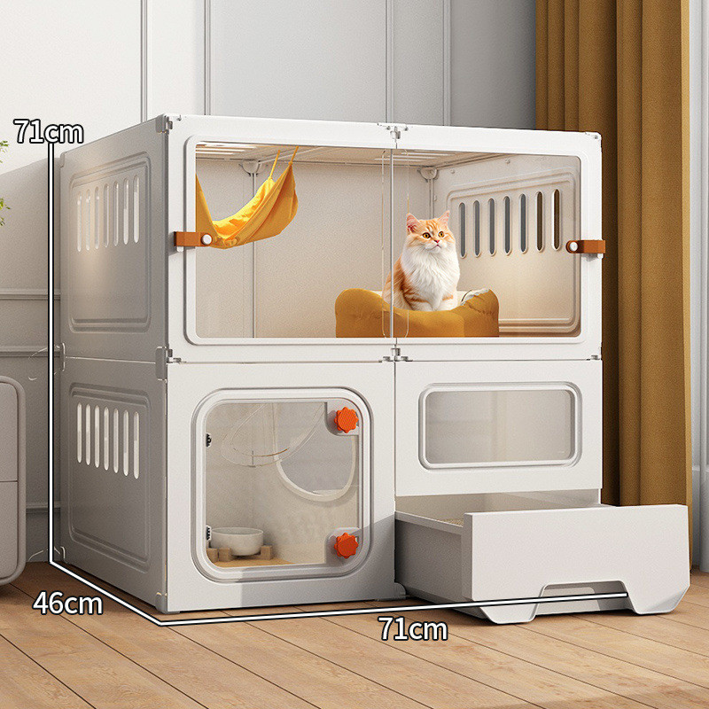 厕所家用室内猫别墅带猫笼子砂盆一体猫咪屋舍窝猫空笼猫柜