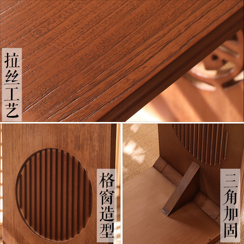 中式古琴桌凳共鸣琴桌实木书法桌子国学桌仿古书画茶艺桌围棋桌椅