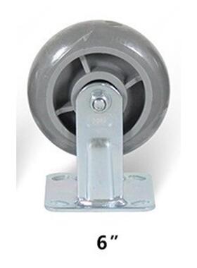 厚德静音圆面tpr橡胶重型脚轮定向轮万向轮刹车轮平板车轮子推车