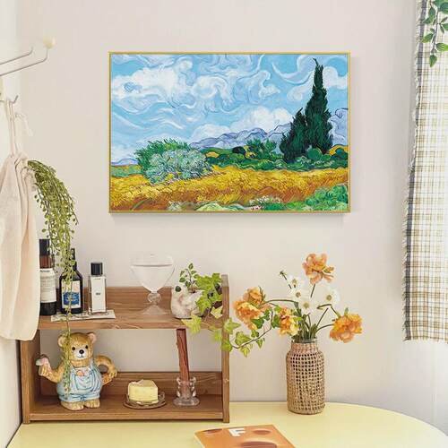梵高床头名画装饰画向日葵油画民宿风景挂画客厅艺术卧室墙面壁画