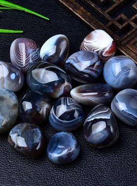 天然波斯湾玛瑙碎石石摆件花盆造景装饰大颗粒玛瑙把件手把玩件