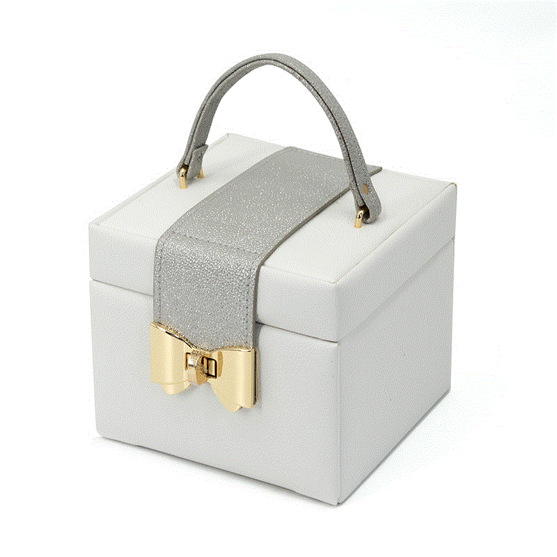 欧式创意结婚礼物手提多层化妆收纳盒 PU皮革首饰盒 便捷收纳盒