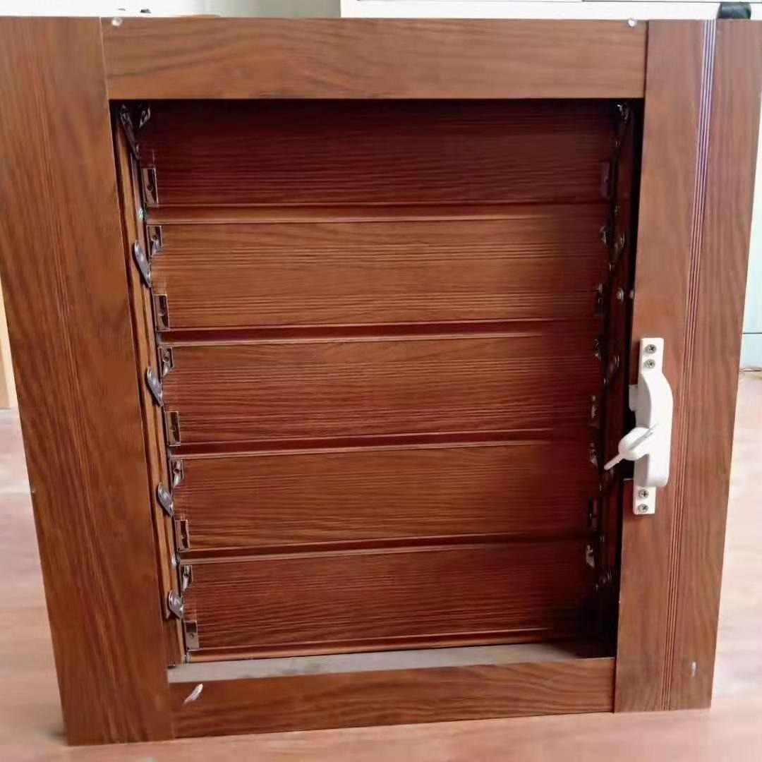 百叶窗帘消防通风口电动气口透手动防雨百叶风口铝合金百叶窗