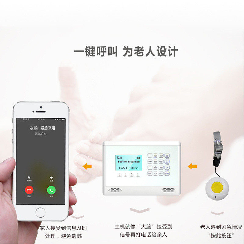 养老院便携式紧急求助按钮居家老人浴室卫生间防水一键报警器