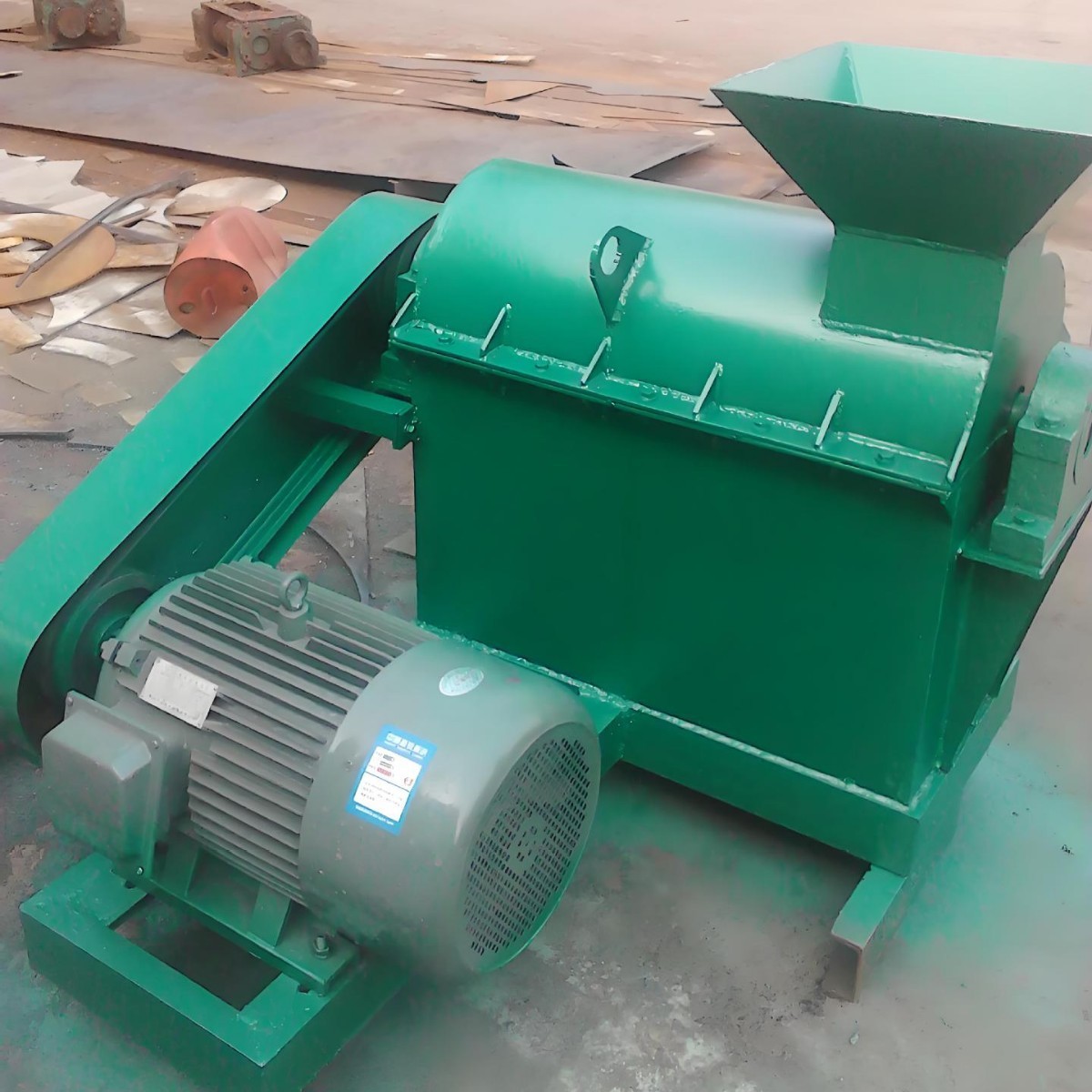 热销养殖场畜牧粪便半湿物料粉碎机猪粪鸡粪加工卧式半湿物料粉碎