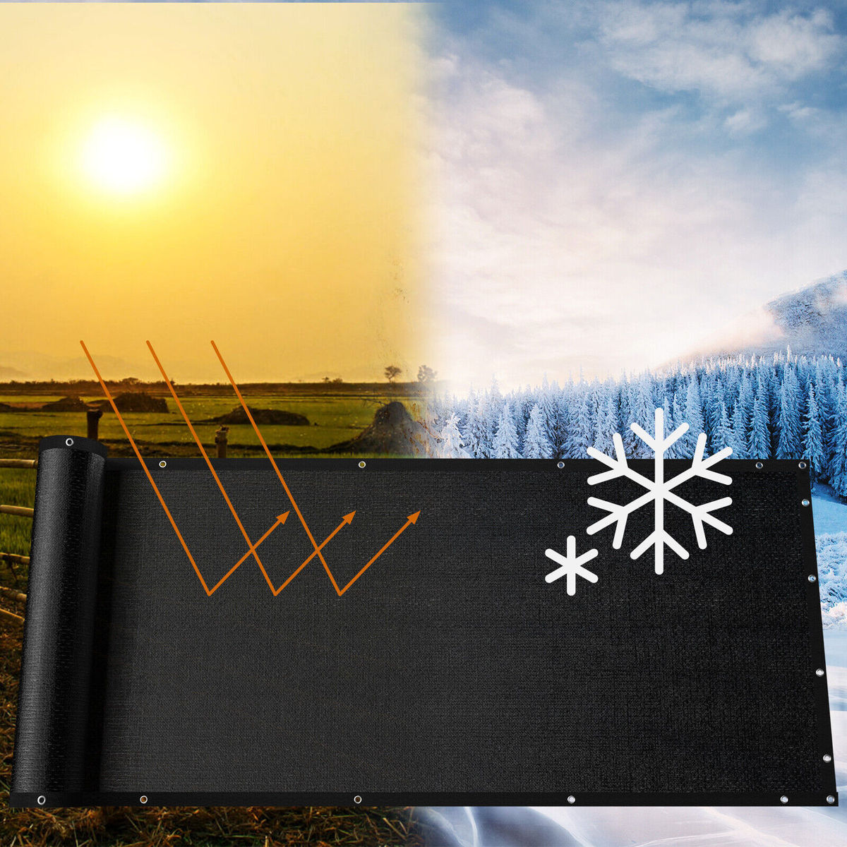 遮光网黑色遮阳网户外庭院防晒网花卉加密遮荫网楼顶养殖加厚隔热