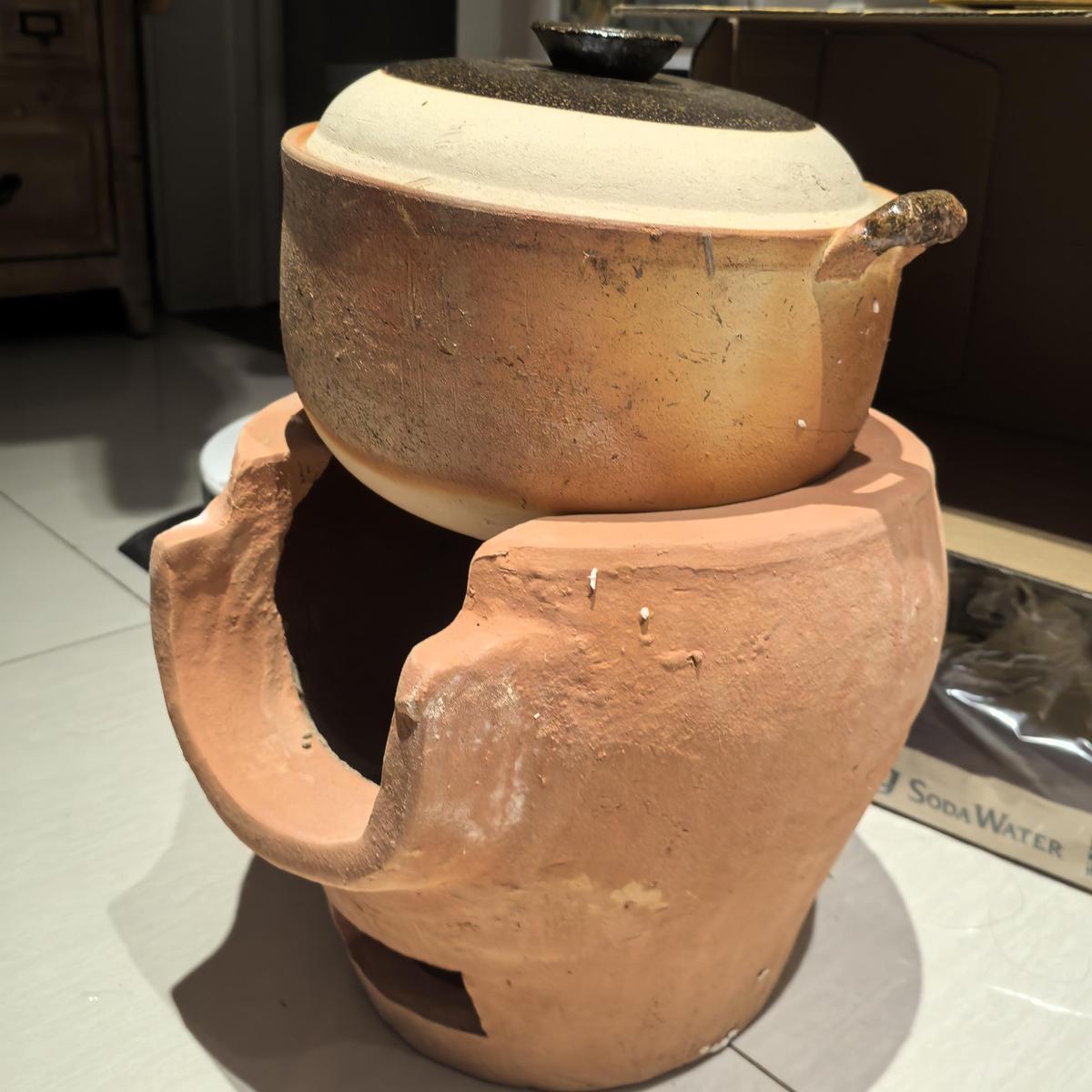 鸡汤红泥炉传统手工土炉柴火炉砂锅泥土灶农家乐煨老式土炉子炭炉