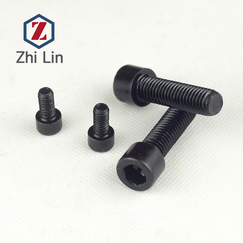 m48.8级圆柱螺钉内六角螺栓内六角螺丝高强度头发黑gb70