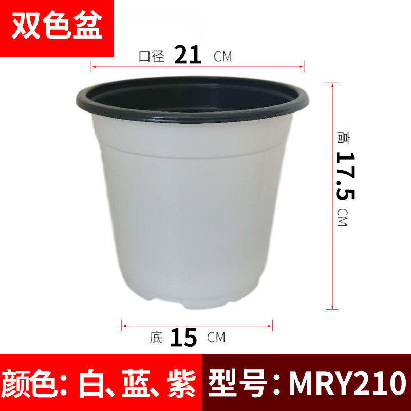 加厚pp双色盆双色多肉彩色花盆育苗盆种植盆基地盆花盆种植花盆