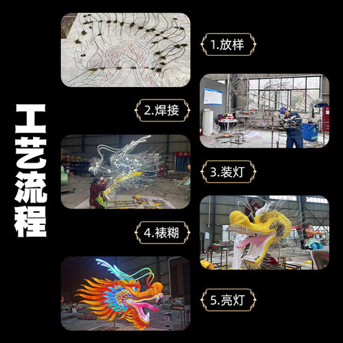 热销传统中秋节花灯夏季夜游青龙花灯中秋国庆彩灯厂家亮化装饰摆