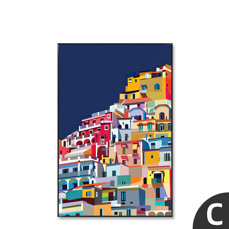 走廊壁画抽象过道客厅落地风景轻奢挂画艺术画现代装饰画建筑玄关