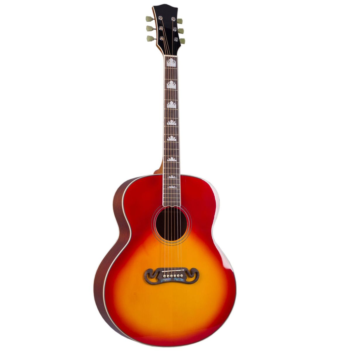 42寸亮光民谣吉他无标木吉他牌云杉沙比利无成人初学者乐器厂家