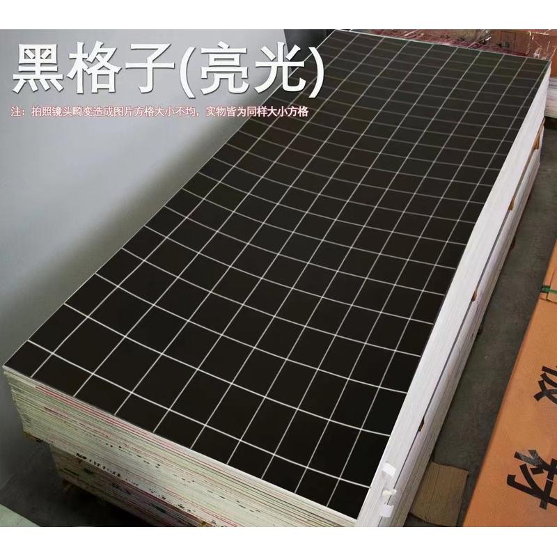 uv板白方格黑方格仿瓷砖防水防火板实心装饰板石塑墙板免漆石塑板