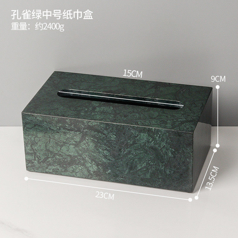 批发轻奢大理石纸巾盒擦手纸盒台面家用客厅浴室创意酒店抽纸盒