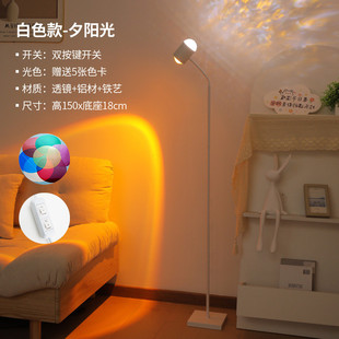 水波纹氛围灯网红双头日落落地灯灯客厅补光灯夕阳落日台灯水纹灯