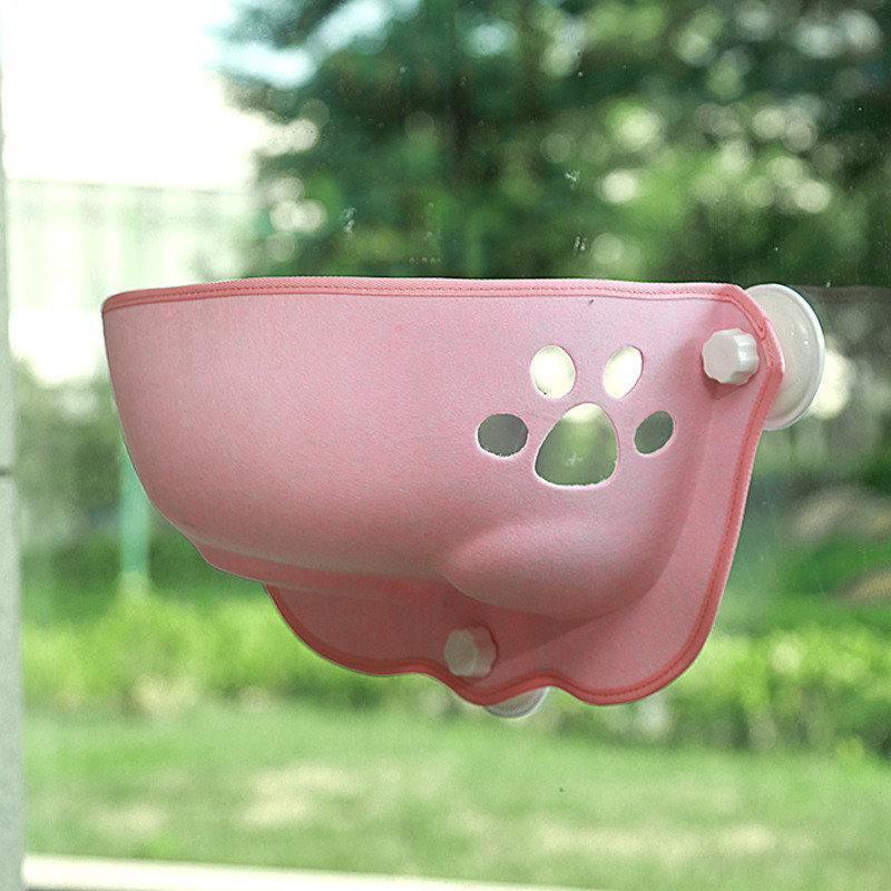 带吸盘月牙形猫咪窝空中猫别墅猫窝晒太阳吊床阳台玻璃悬挂猫窝