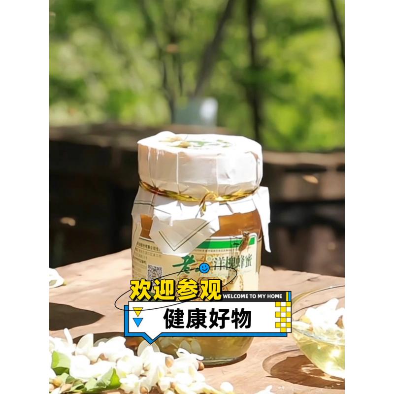 老山绿色洋槐蜂蜜500g纯正天然野生槐花正品官方旗舰店儿童