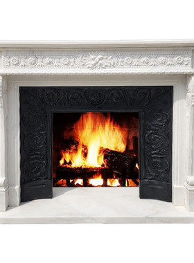 现货大理石壁炉石材柜石雕真火别墅壁炉壁炉架源头工厂尺寸可定