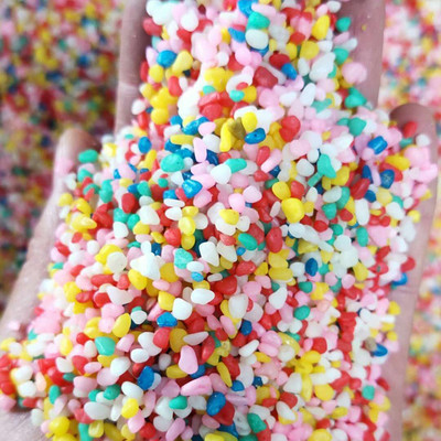 五彩石头卵石鱼缸装饰铺地底水族箱七彩色园艺石子砂布景石