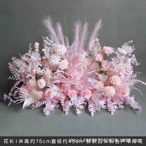 新款婚庆成品仿真花花牡丹花排装饰挂花路引花排酒店花墙t台道具