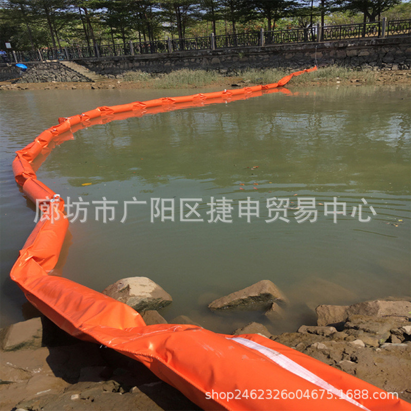 pvc围油栏WGV450|600固体浮子式拦油带防污屏围油污垃圾海藻