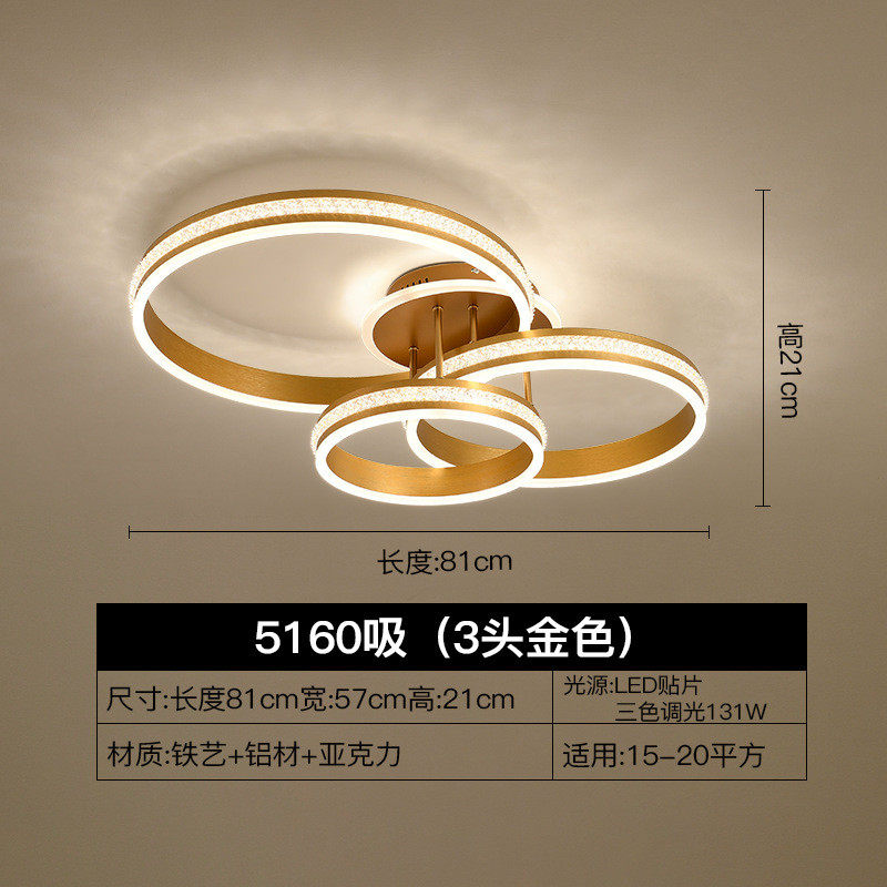 灯吸顶灯客厅卧室书房现代简约铝材圆形灯具2024新款大气组合灯饰