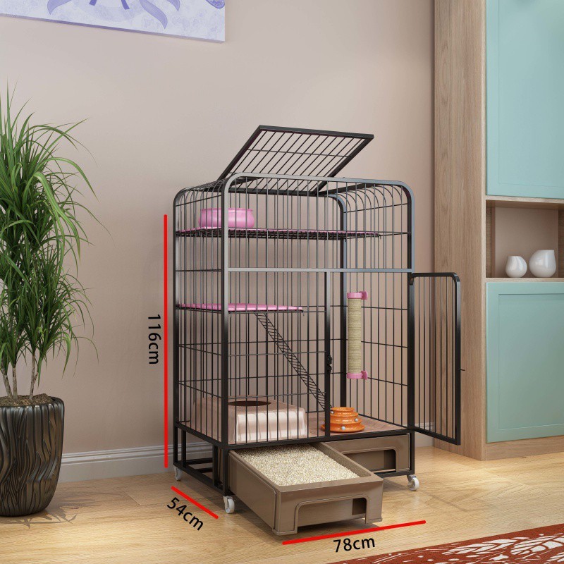 猫笼子带猫别墅一体家用室内超大自由空间猫窝二层三层四层厕所